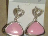 Brinco triângulo pink