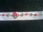 Pulseira corações rosa